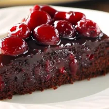 Chocolate Cherry Upside Down Cake-image