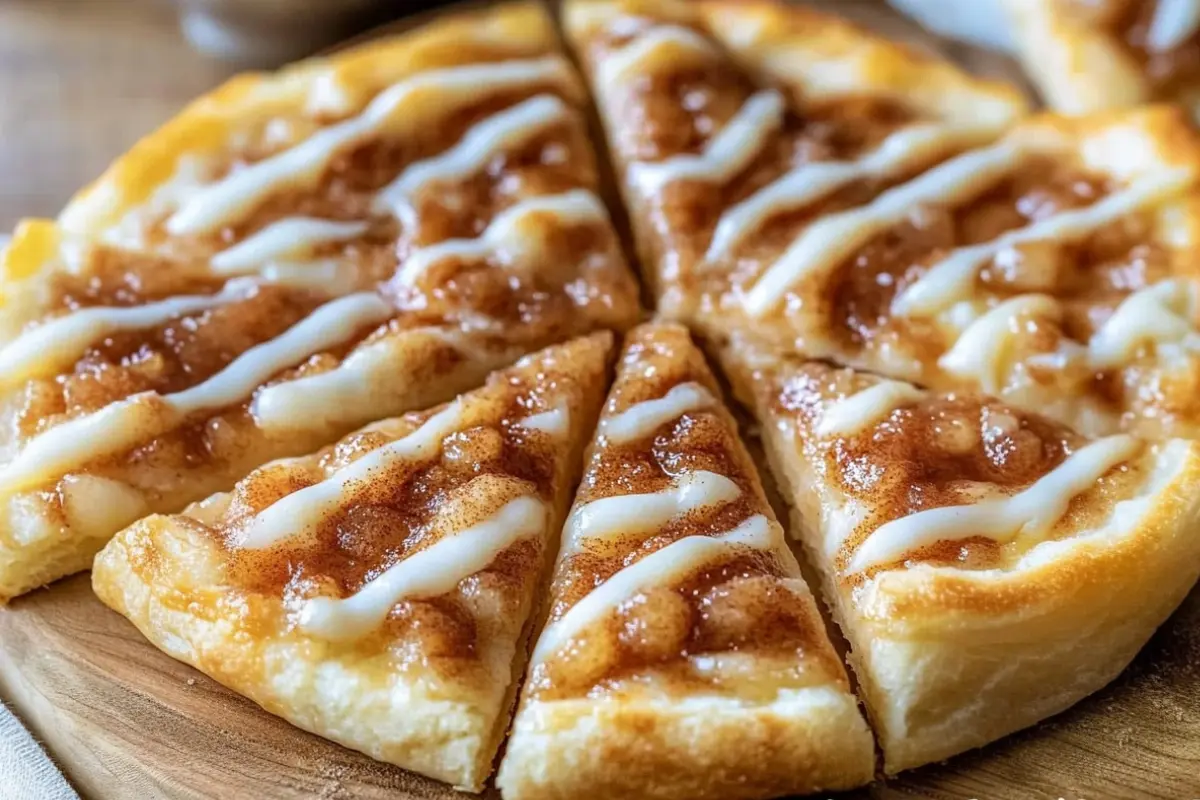 Cinnamon-Sugar Pizza made with Crescent Rolls