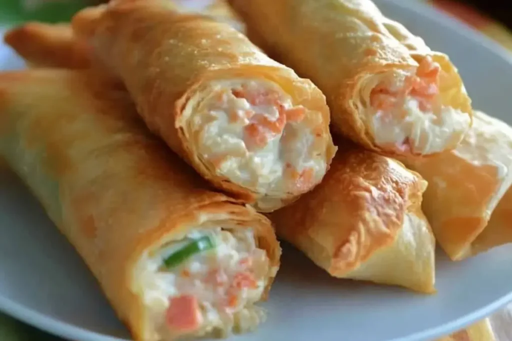 Crab Rangoon Egg Rolls