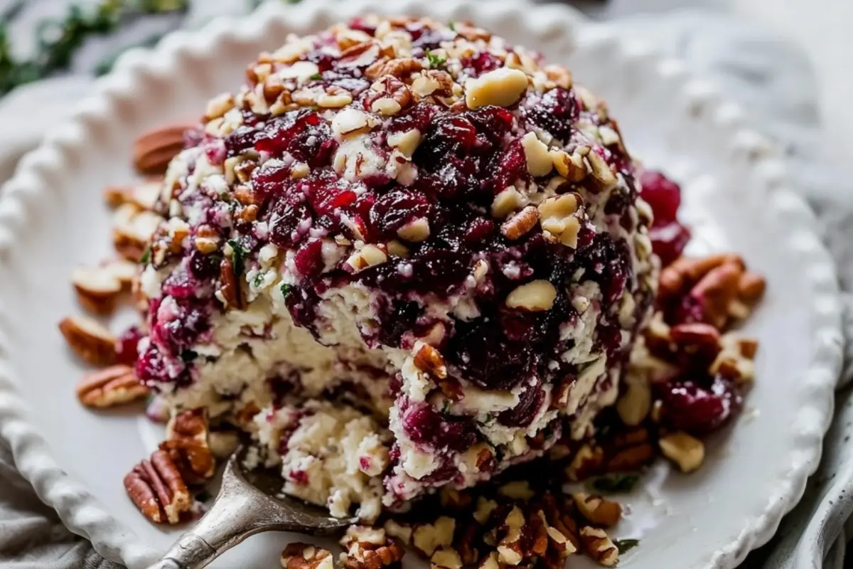 Cranberry Pecan Cheese Ball Appetizer