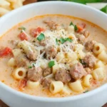 Creamy Parmesan Italian Sausage Soup