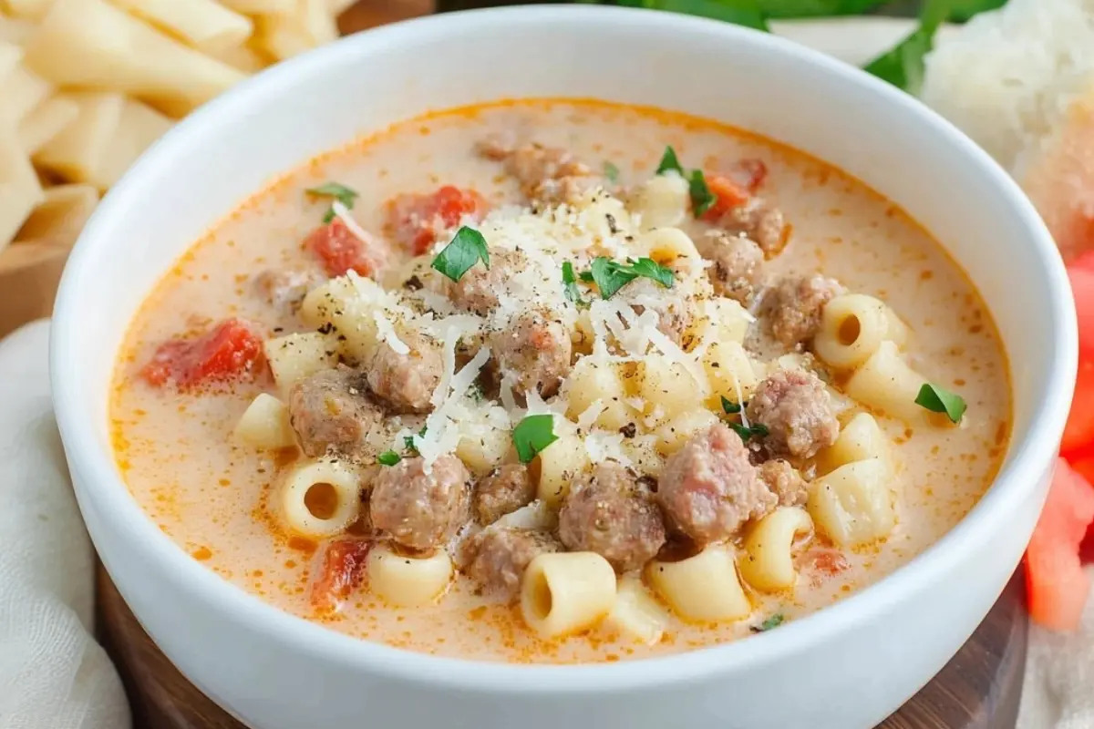 Creamy Parmesan Italian Sausage Soup