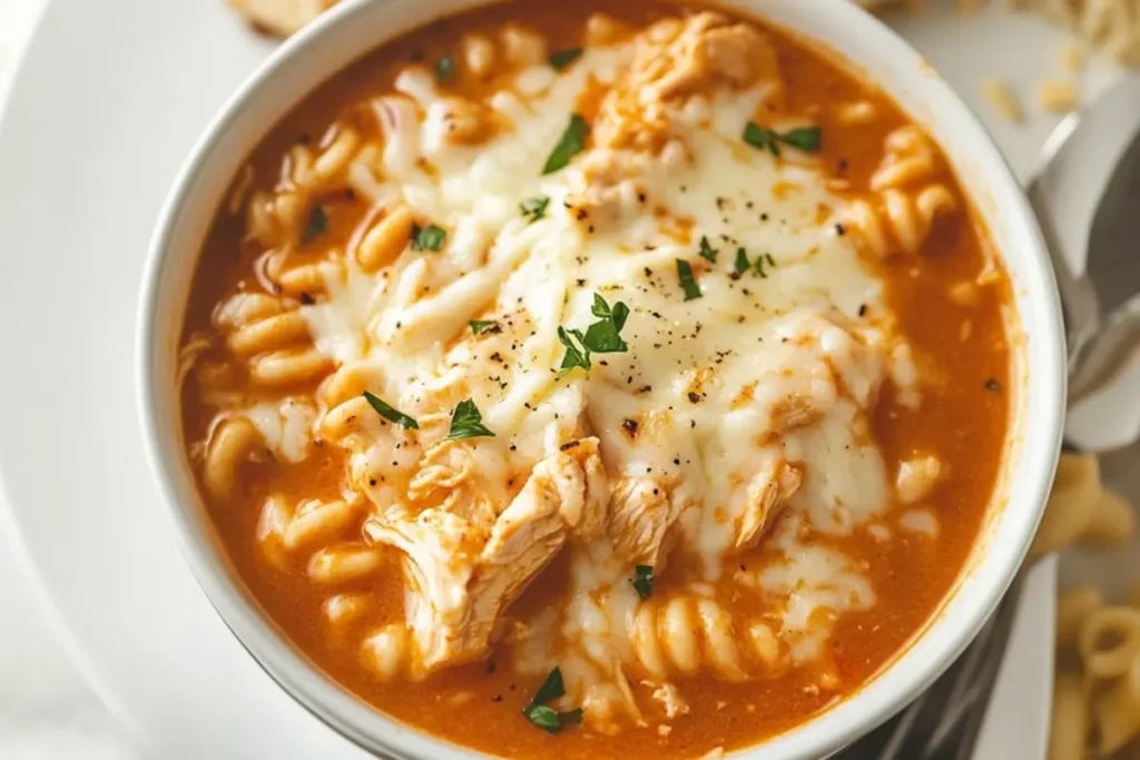 Crockpot Chicken Parmesan Soup