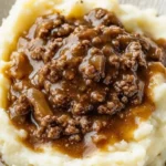 Ground Beef Gravy with Mashed Potatoes