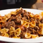 Instant Pot Beef and Bowtie Pasta