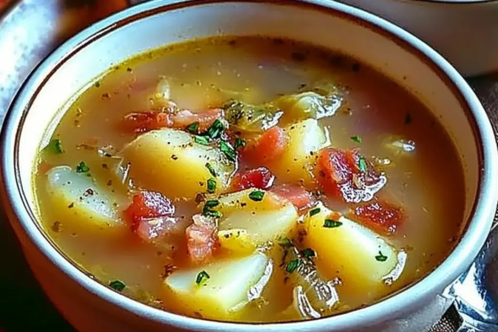 Irish Bacon Cabbage Potato Soup