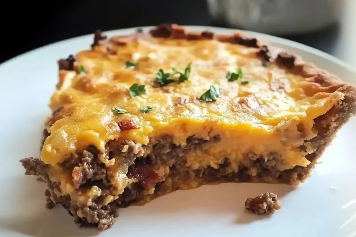 Keto Bacon Cheeseburger Pie