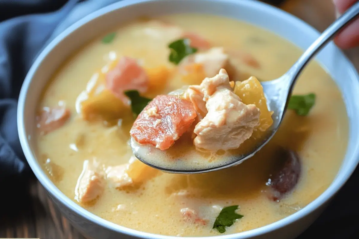 Low-Carb Chicken Cordon Bleu Soup