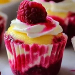 Luscious Lemon Raspberry Swirl Cheesecake Cups