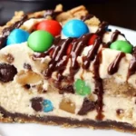 Monster Cookie Cheesecake Pie