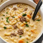 One-Pot Macaroni Cheeseburger Soup