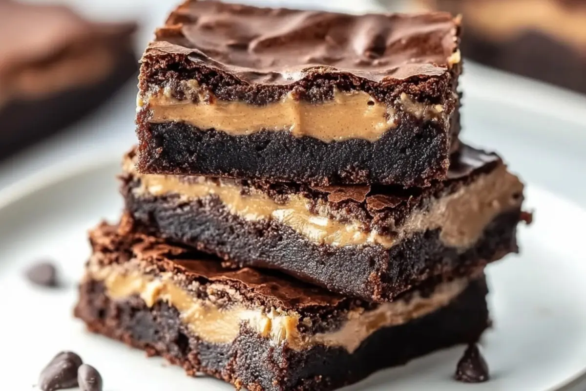 Peanut Butter Stuffed Brownies