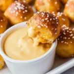 Pretzel Bites with Cheddar Sauce