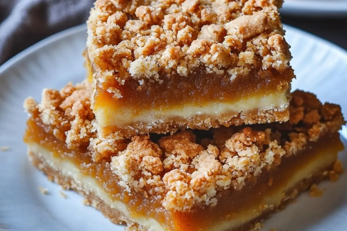 Pumpkin Pie Crumble Bars