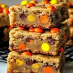 Reese’s Pieces Peanut Butter Cookie Bars