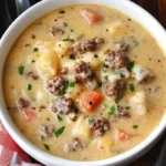 Slow Cooker Cheeseburger Soup