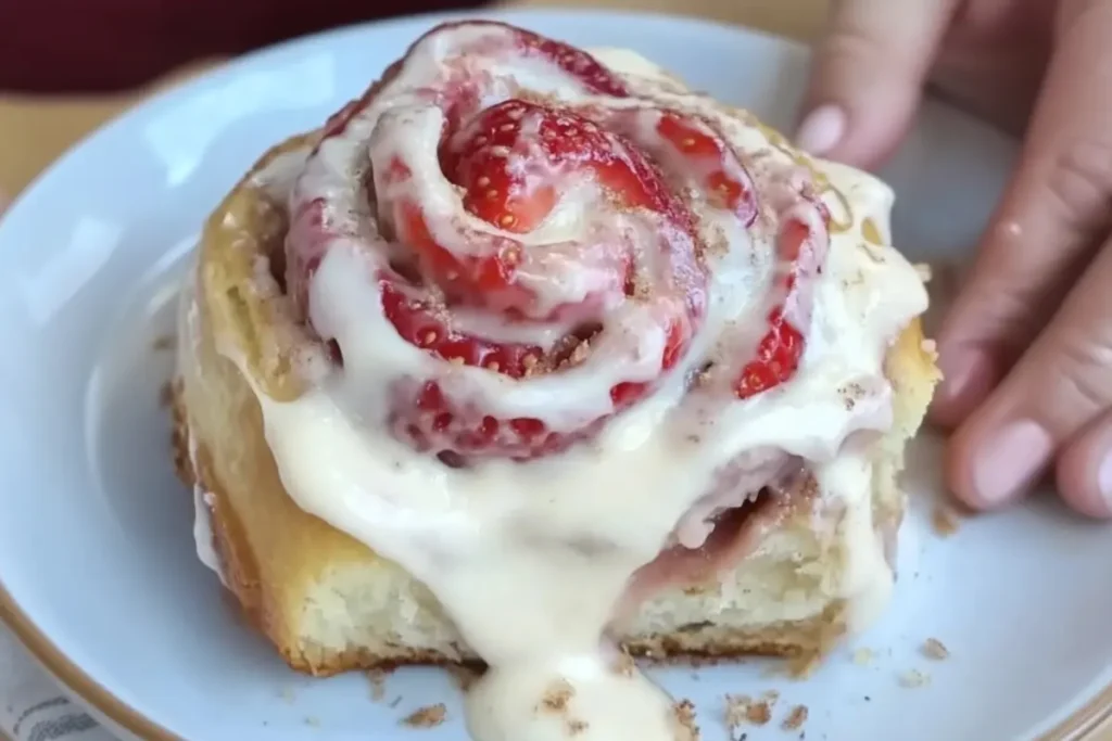 Strawberry Cheesecake Cinnamon Rolls