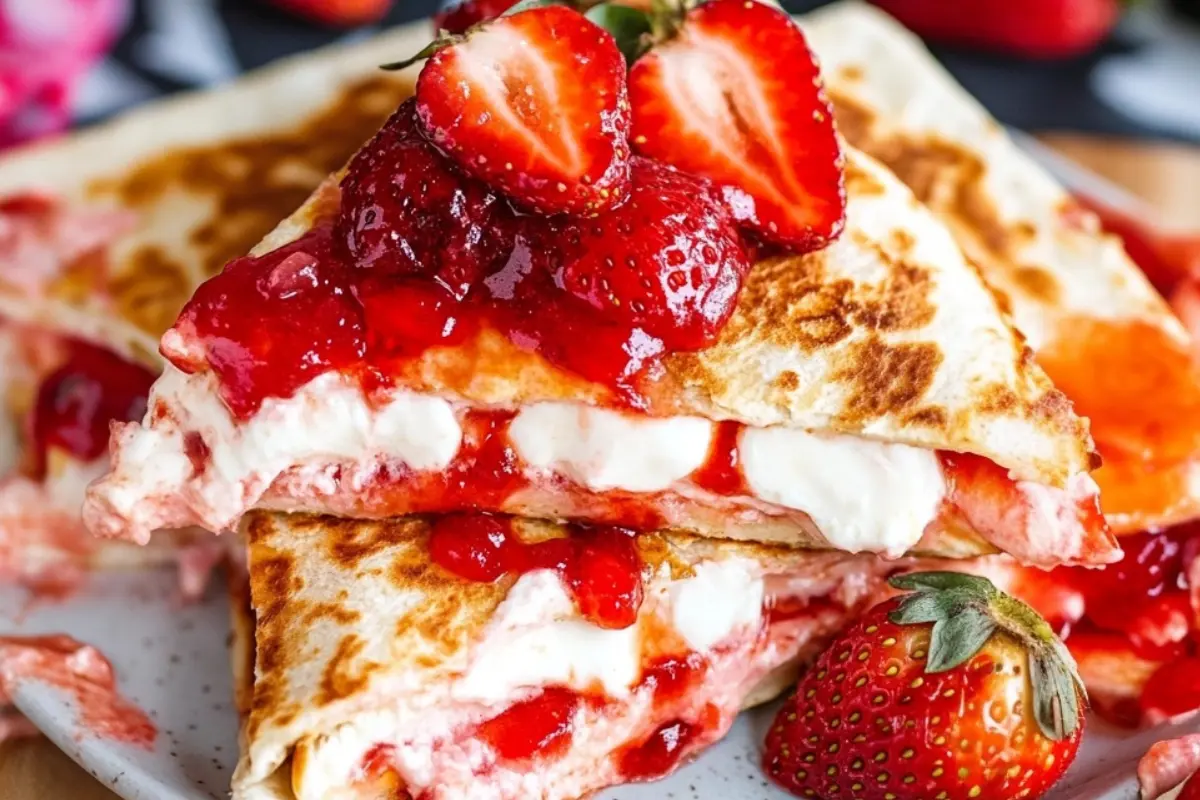 Strawberry Cheesecake Quesadilla