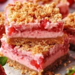 Strawberry Shortcake Cheesecake Bars