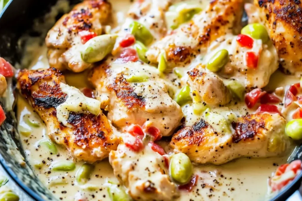 Creamy Pepperoncini Chicken Skillet