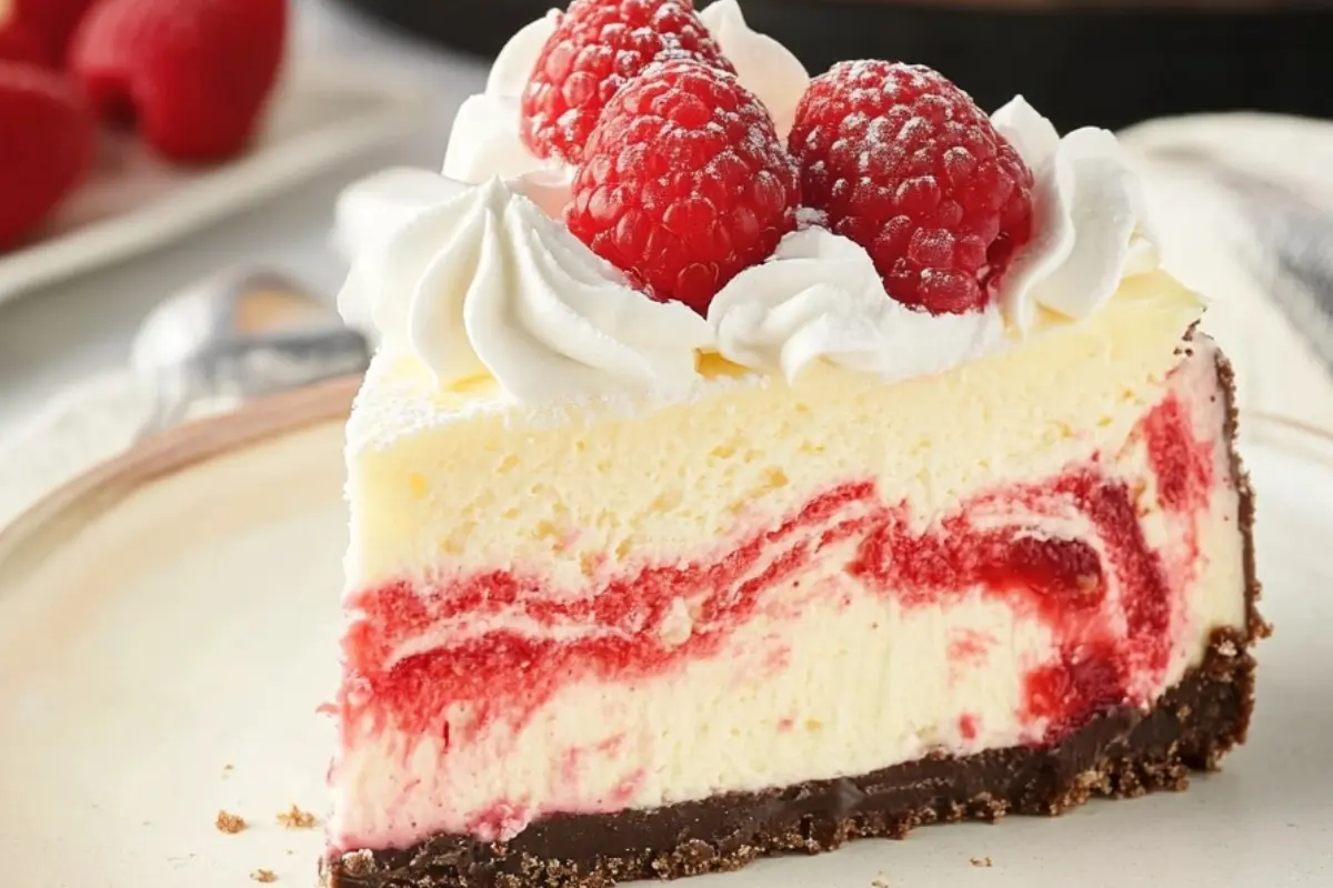 White Chocolate Raspberry Cheesecake