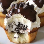 Chocolate-Dipped Cannoli Cupcakes