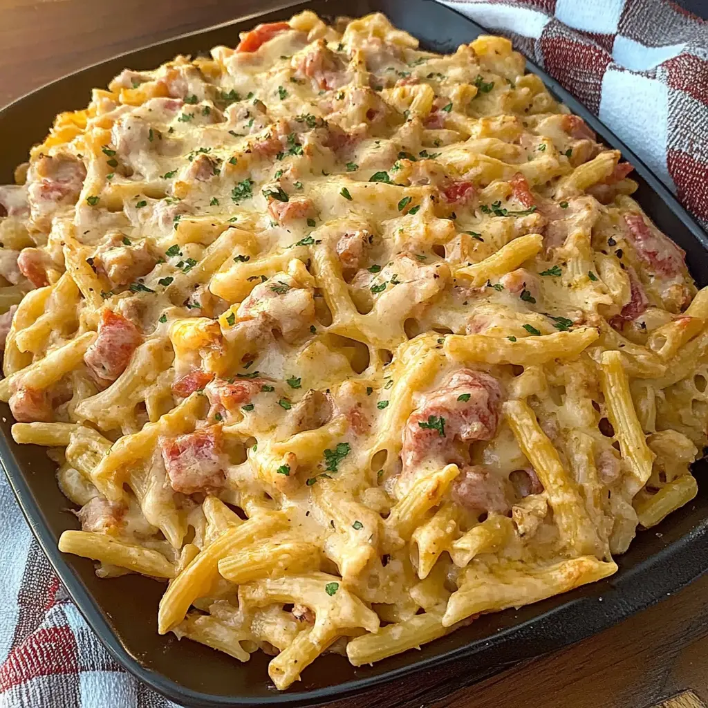 Cheesy Rotel Pasta Bake Recipe