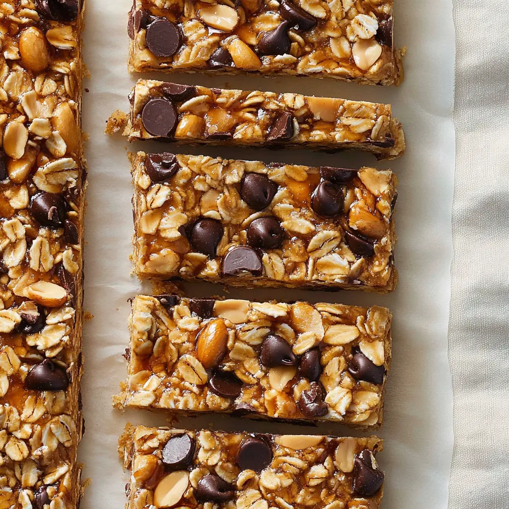 Chocolate Peanut Butter Granola Bars recipe