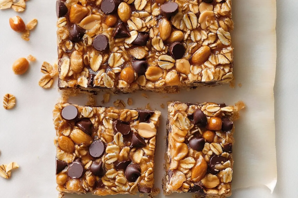 Chocolate Peanut Butter Granola Bars