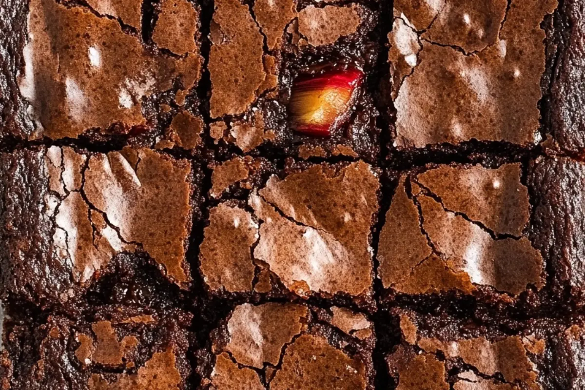 Chocolate Rhubarb Brownies