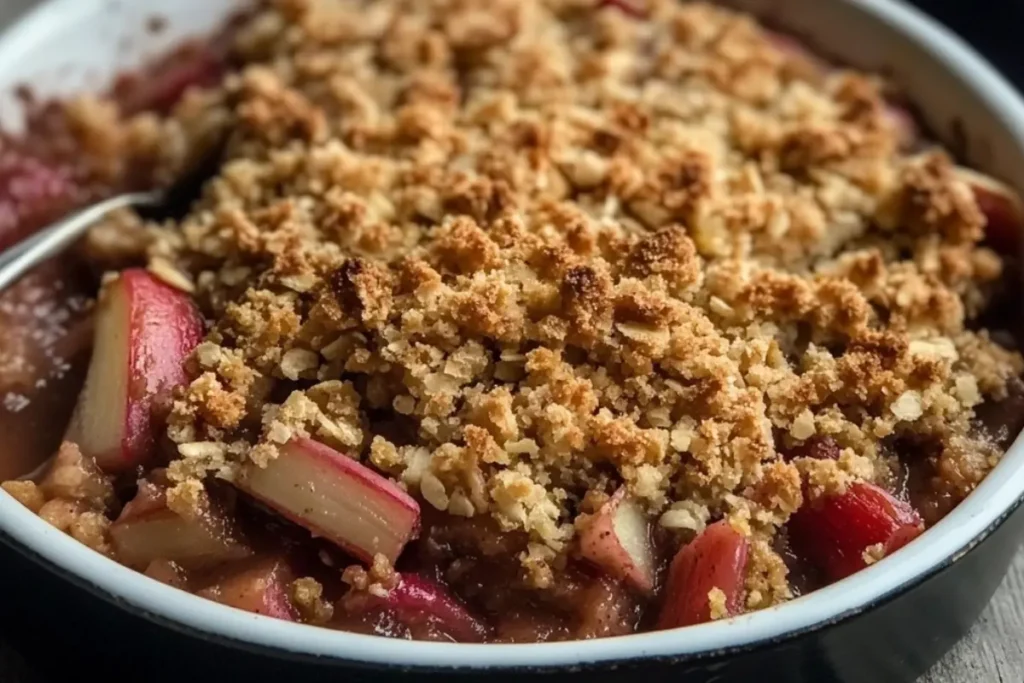 Healthy Rhubarb Crumble