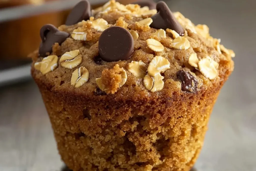 Oatmeal Chocolate Chip Greek Yogurt Muffins
