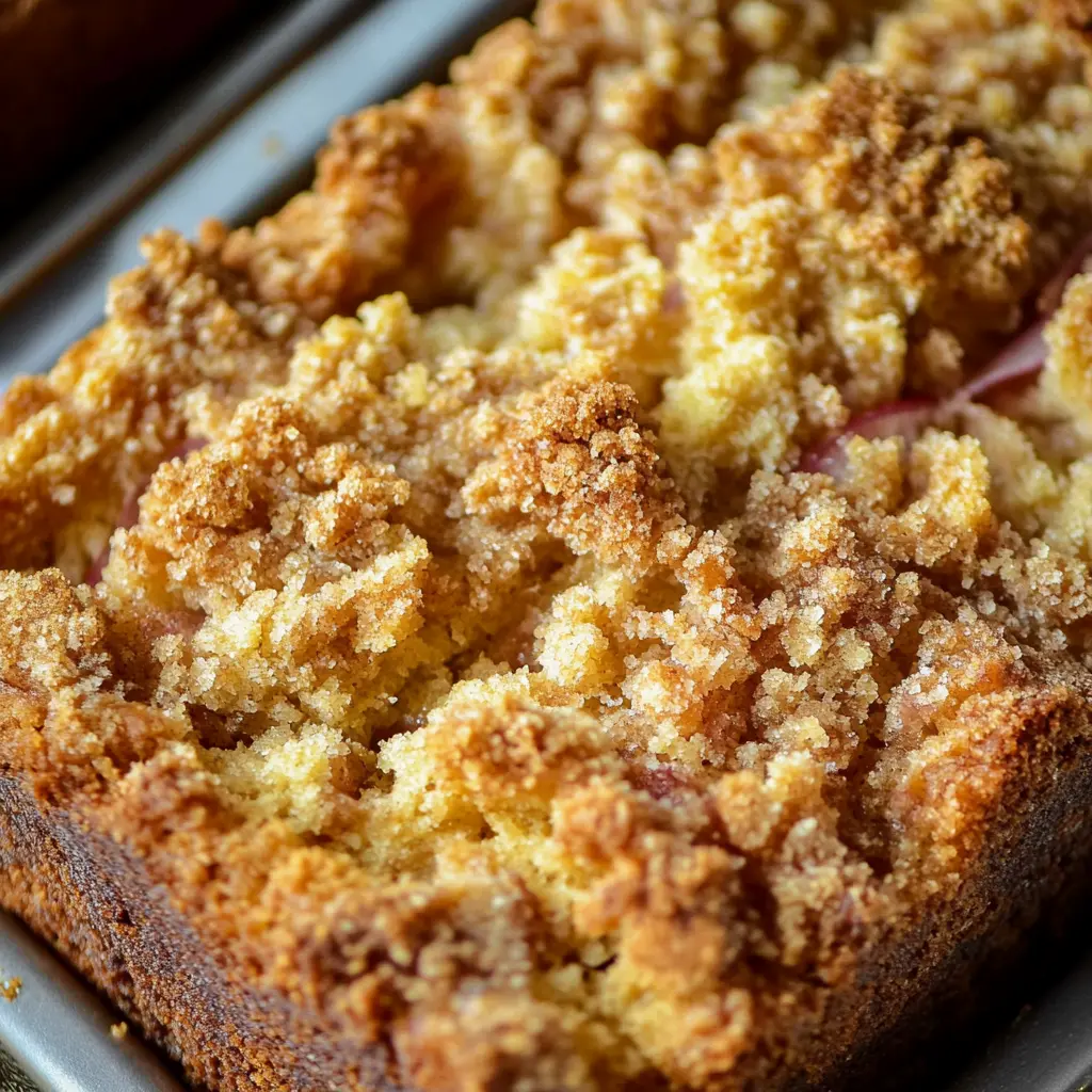 Rhubarb Bread with Streusel Topping