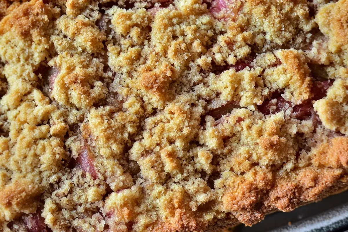 Rhubarb Bread with Streusel Topping
