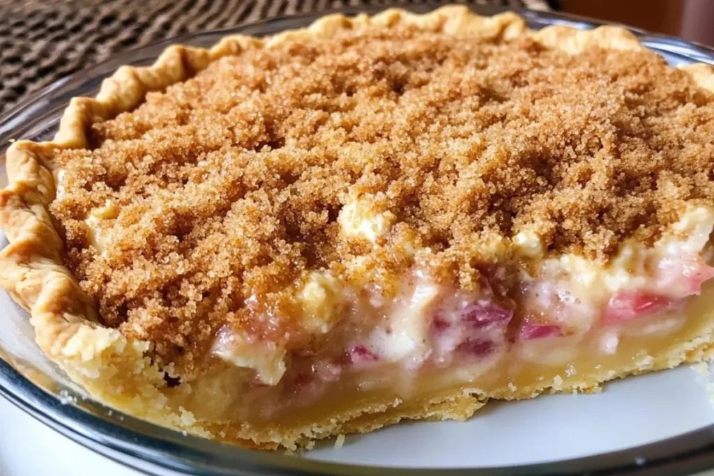 Rhubarb Sour Cream Pie