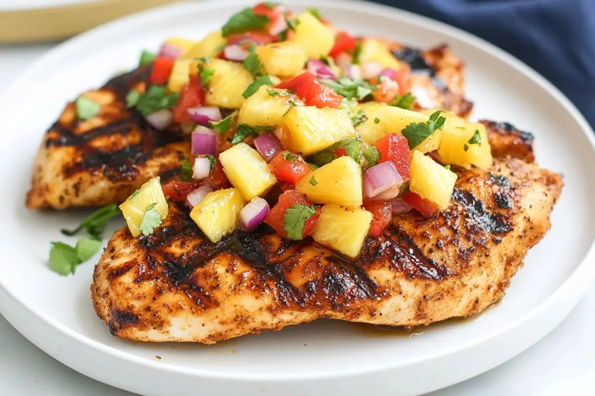 20-Minute Blackened Grilled Chicken with Pineapple Salsa