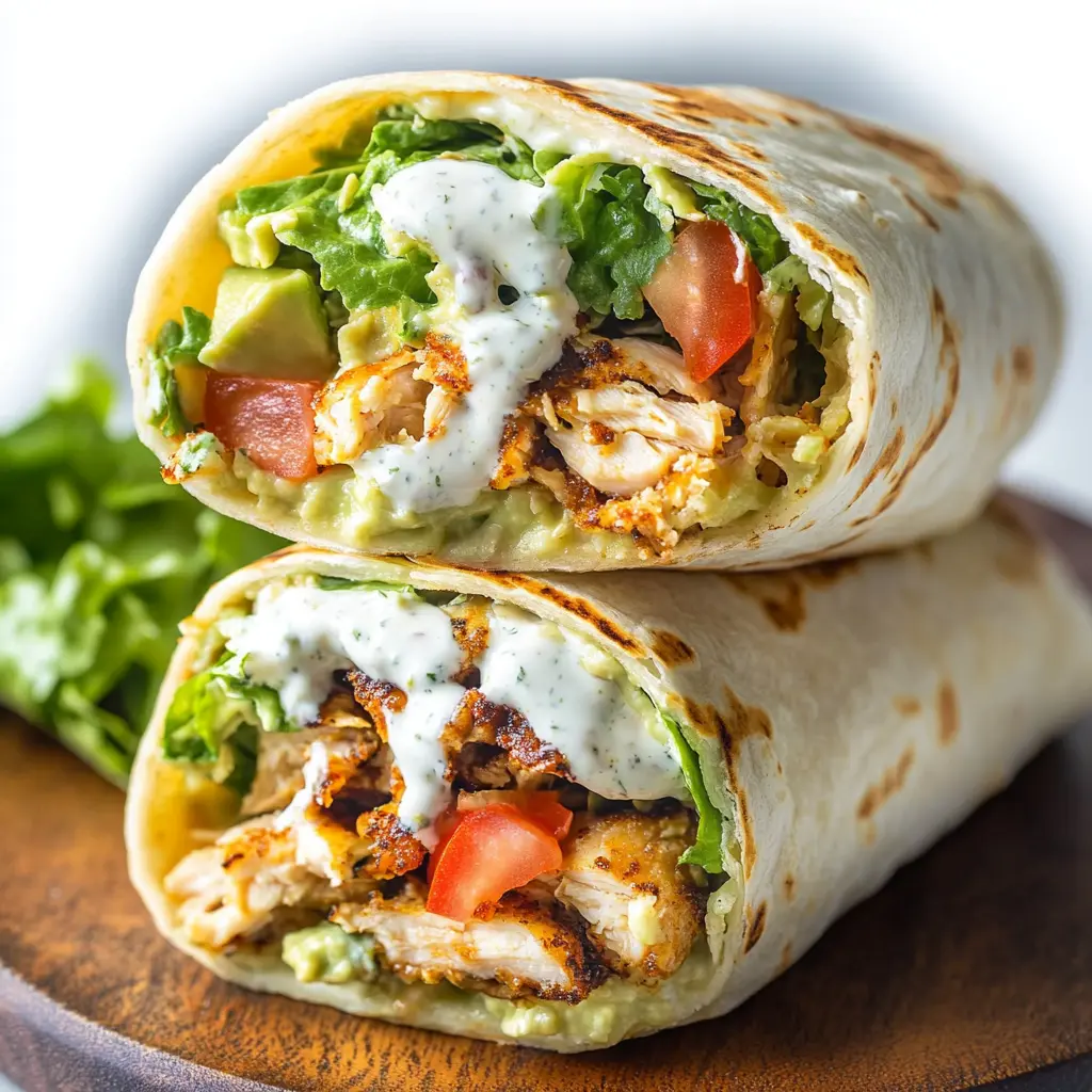 Avocado Ranch Chicken Burrito Wraps Recipe