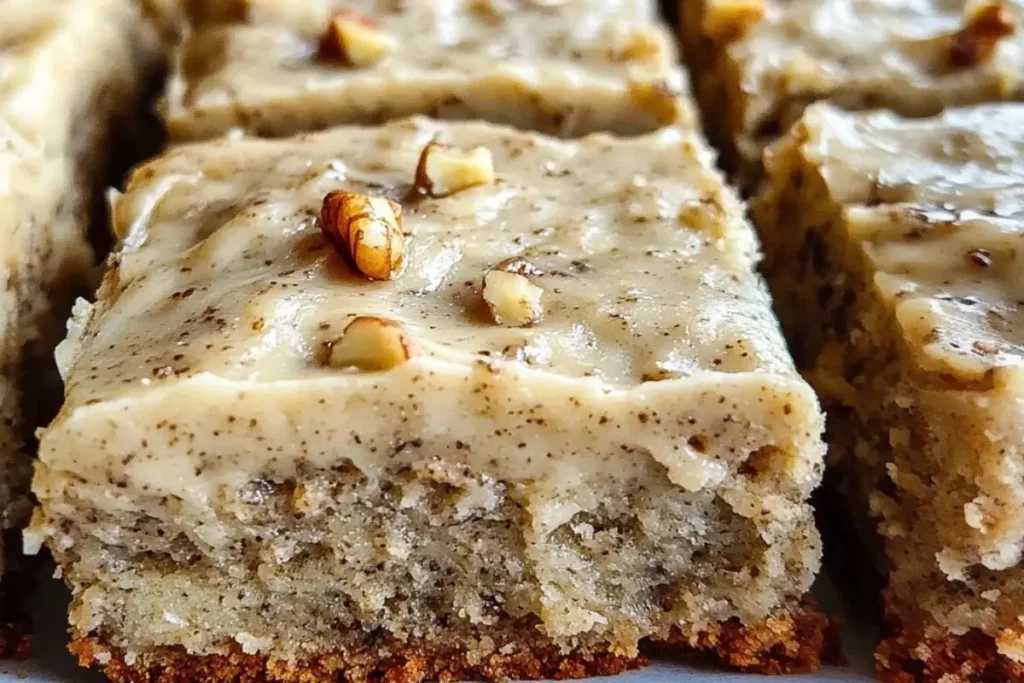 Banana Bread Brownies with Vanilla Frosting