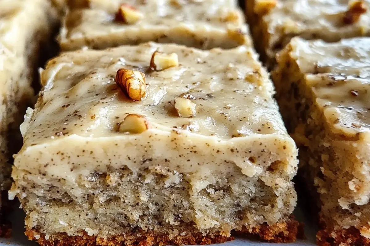 Banana Bread Brownies with Vanilla Frosting