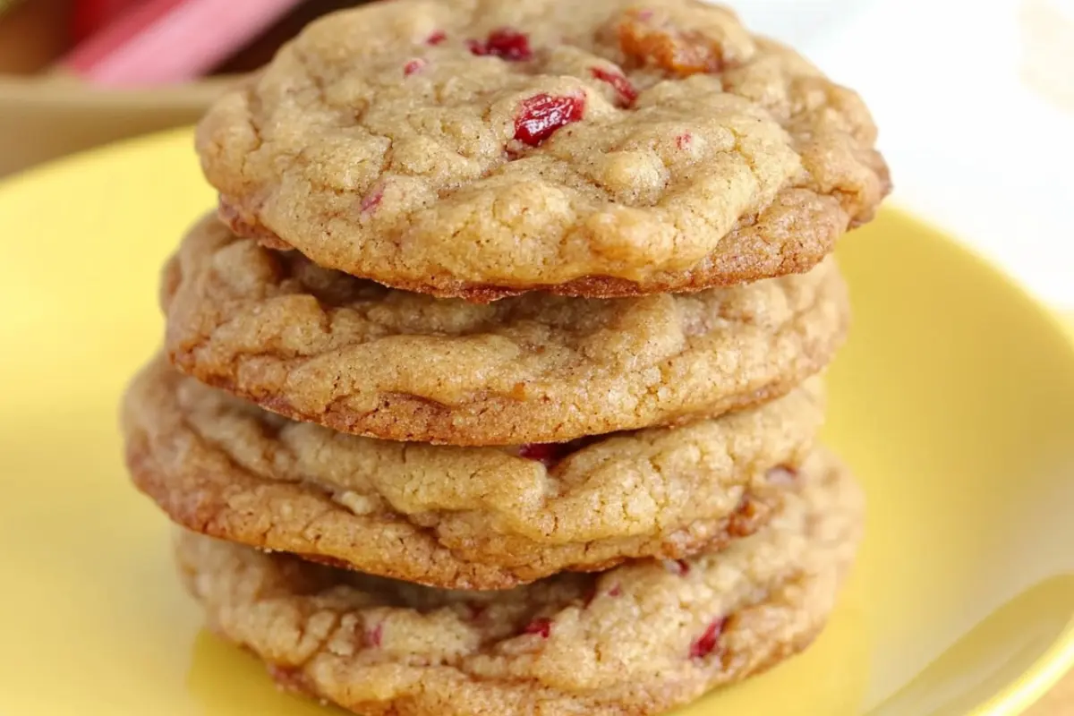 Brown Sugar Rhubarb Cookies