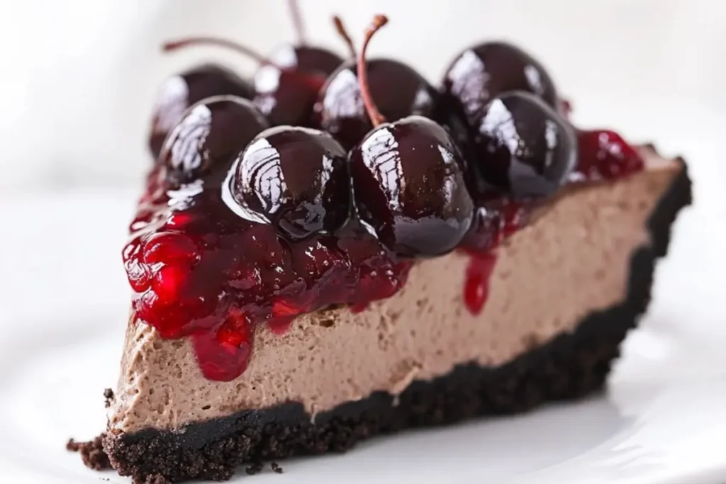No-Bake Chocolate Cherry Cheesecake