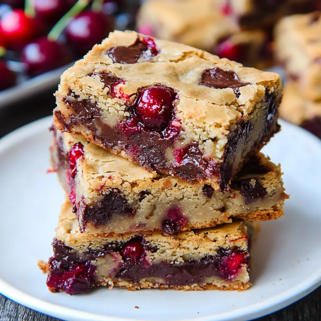 Chocolate Chip Cherry Bars Recipe