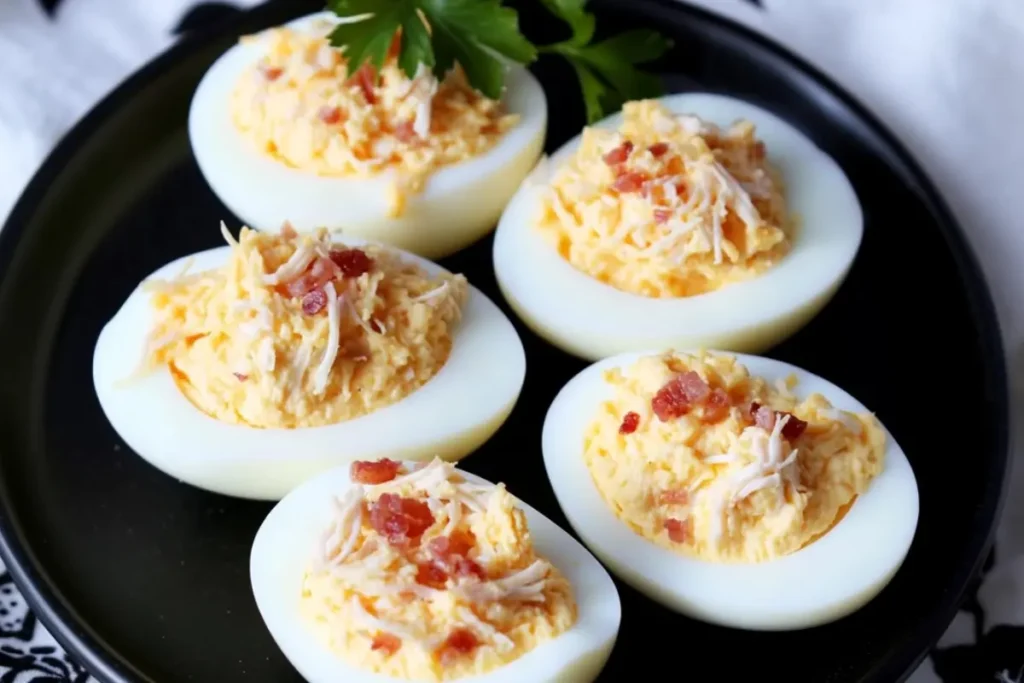 Crack Chicken Deviled Eggs