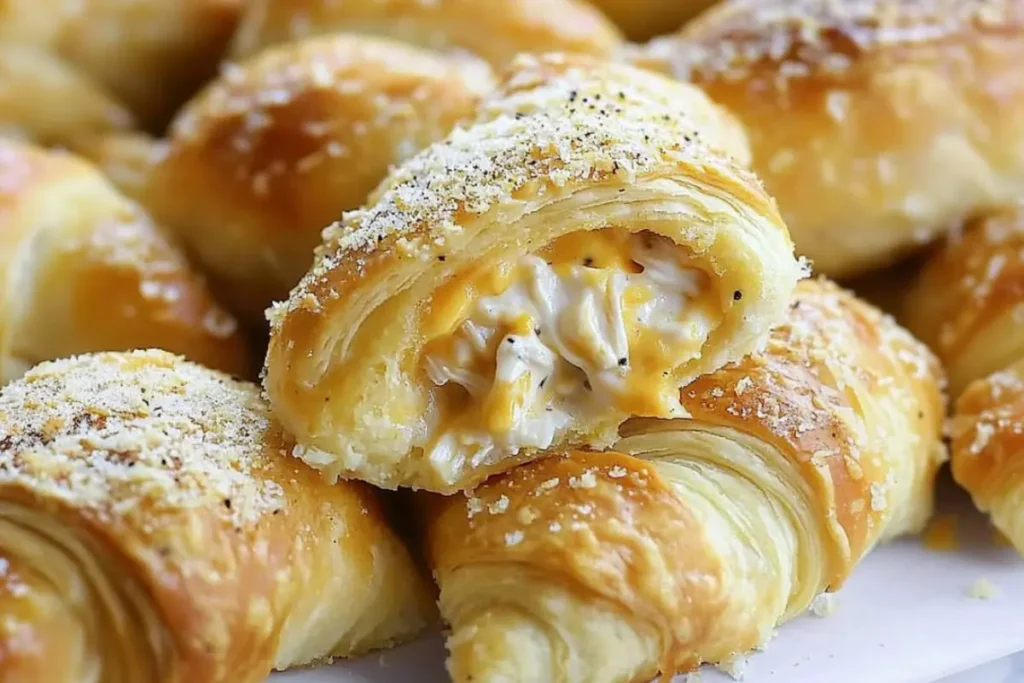 Cheesy Chicken Crescent Dinner Rolls