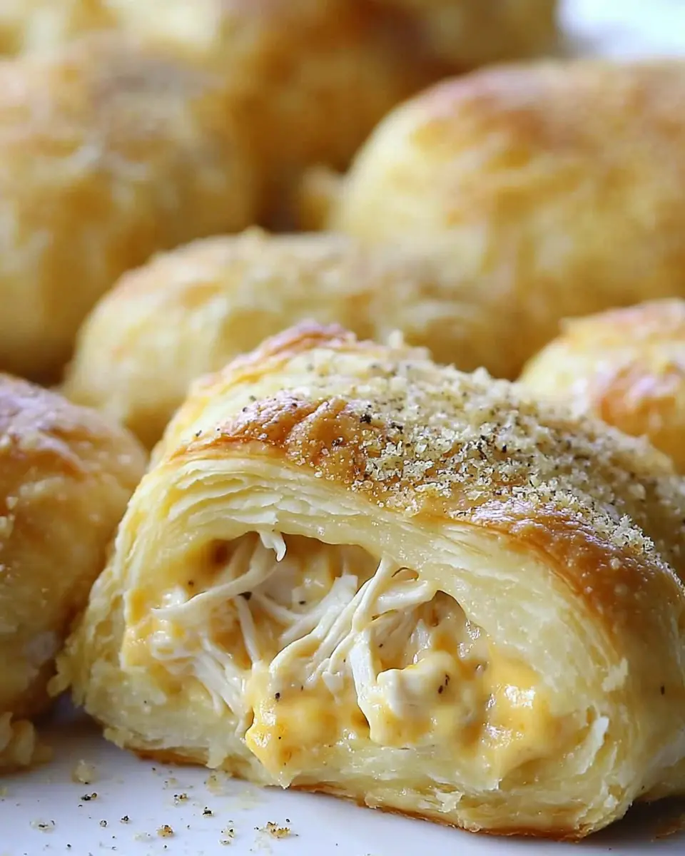 Cheesy Chicken Crescent Dinner Rolls