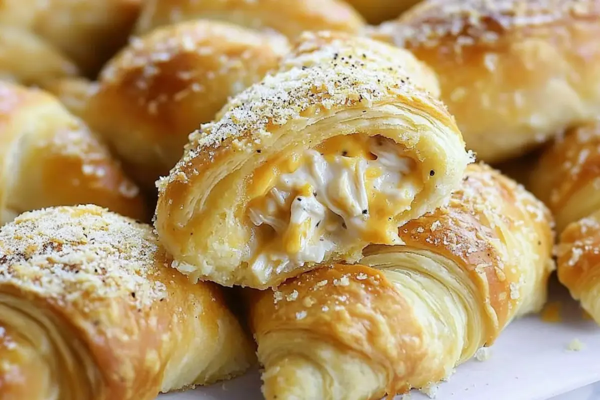 Cheesy Chicken Crescent Dinner Rolls