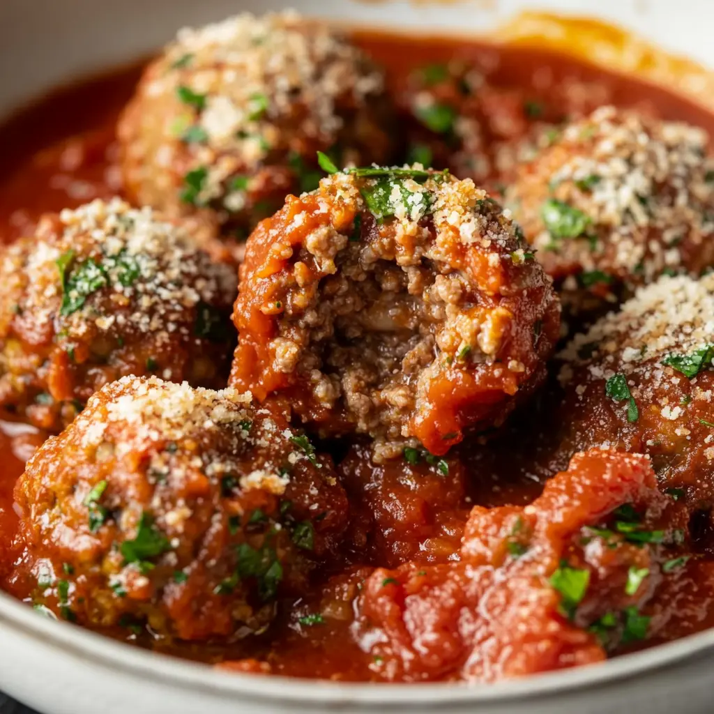 Easy Italian Baked Meatballs Recipe