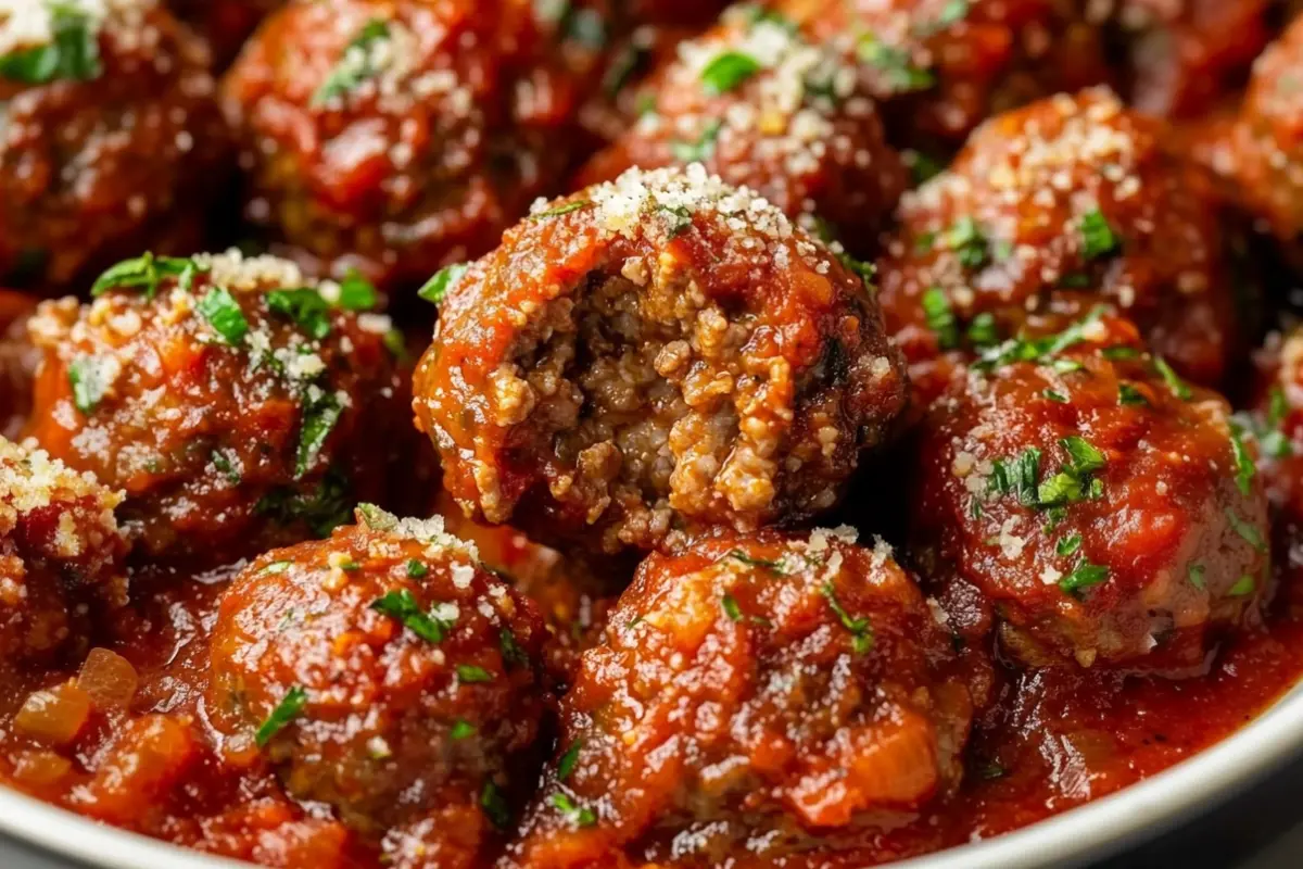 Easy Italian Baked Meatballs