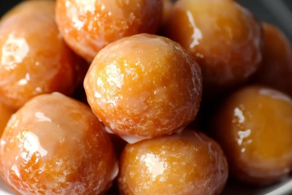 Homemade Glazed Doughnut Holes