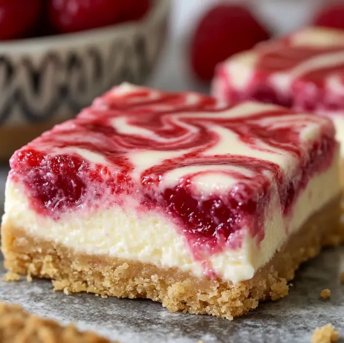 Lemon Raspberry Cheesecake Bars Recipe